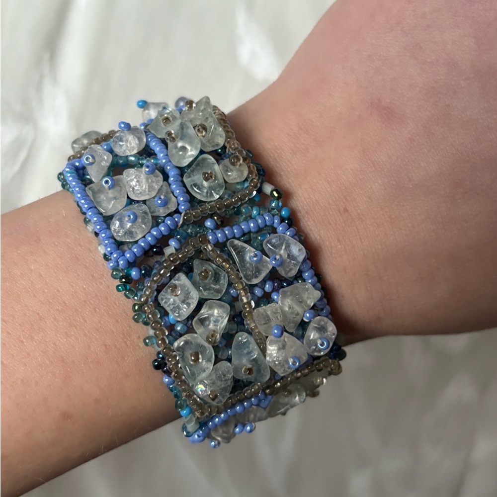 Handcrafted Beaded and Crystal Bracelet